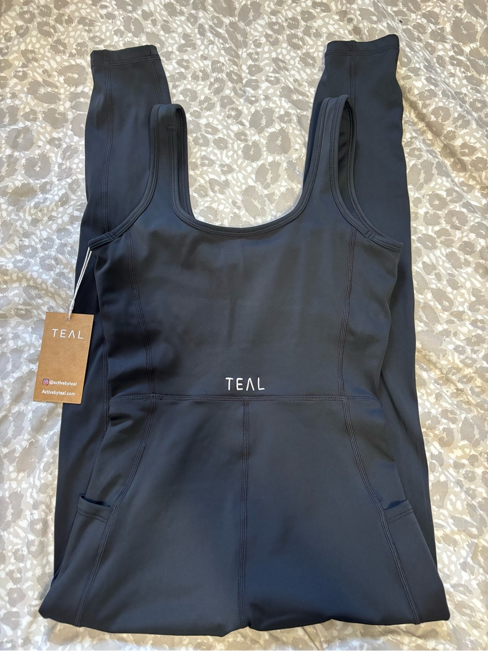 Active by Teal Black Jumpsuit